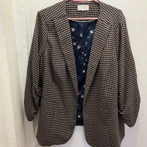 Skies are Blue Hewit blazer in navy houndstooth size 2x